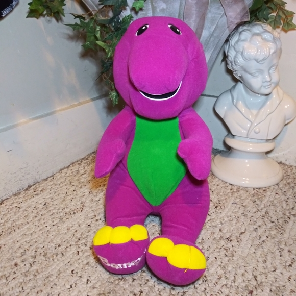 EUC Vtge 1996 Talking Stuffed Barney In Working Condition